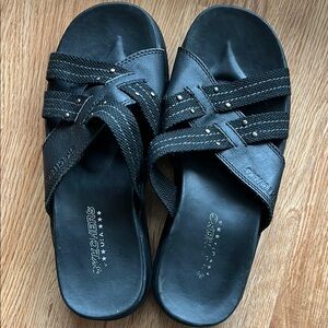 Skechers Black Slide Sandals. Size 6